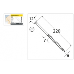 DMX 310622 - CS 06220 Wkręt ciesielski 6x220 - (100/op) 